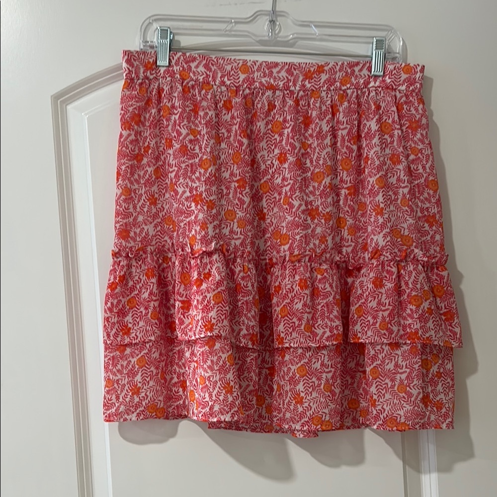 J Crew Oink Floral Tiered Skirt